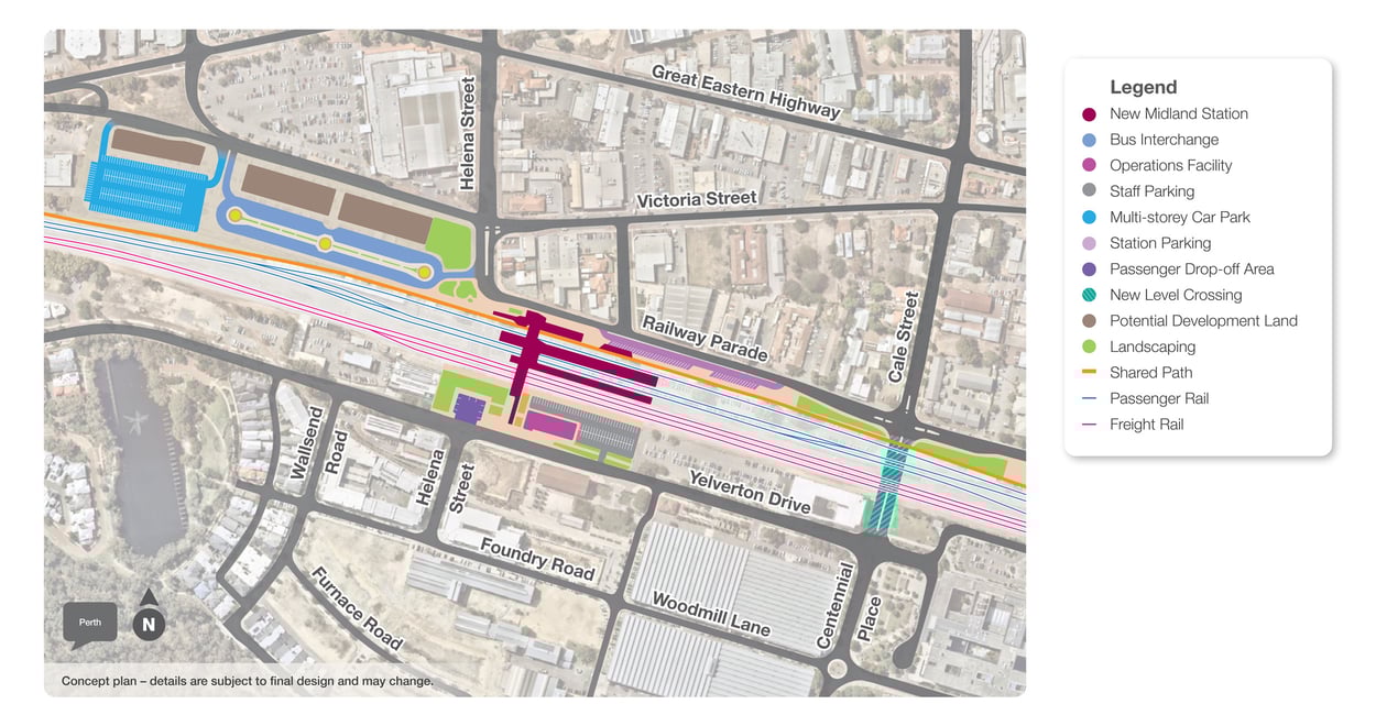 Major construction commences on 330m New Midland Station